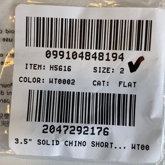 J. Crew 3.5" classic chino short Size 2 Classic White - Picture 6 of 6